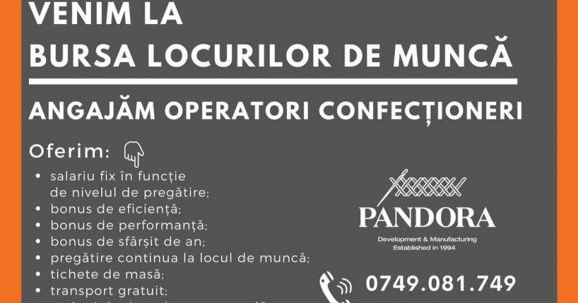 O companie din Tecuci caută operatori confecționeri