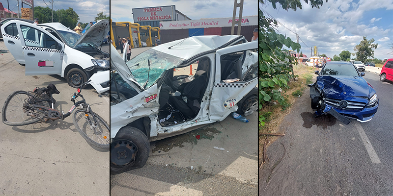 3 autoturisme implicate intr-un accident cu victime in Galati