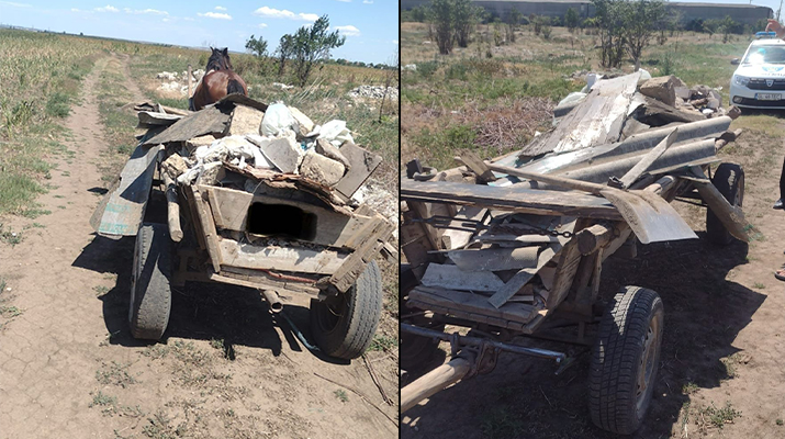 Tecucean amendat cu 10.000 de lei pentru depozitarea deșeurilor pe câmp