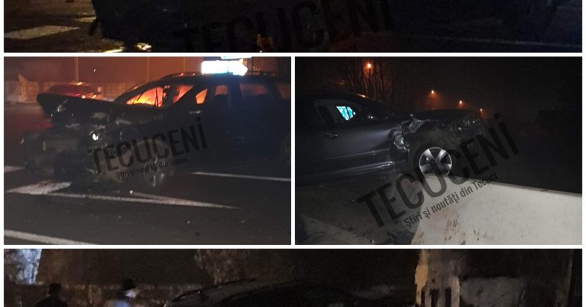 Acum. Primul accident pe centura Tecuci. O mașină s-a grăbit să facă inaugurarea