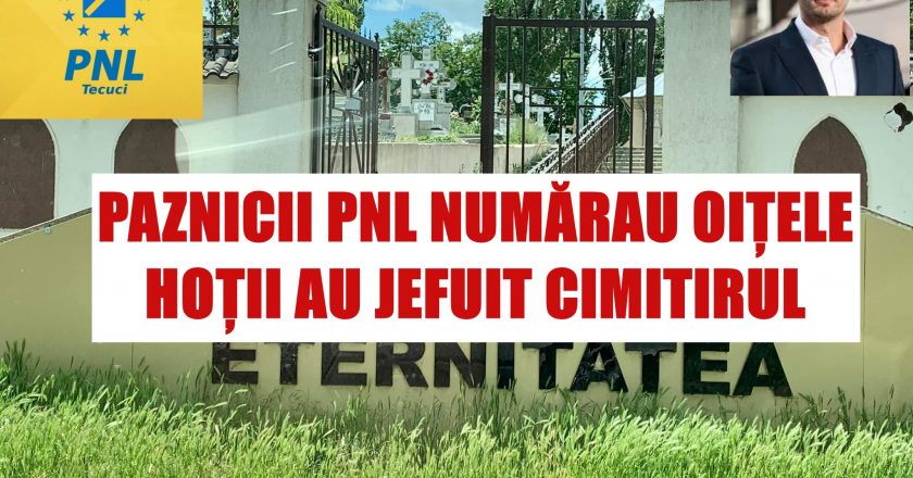 Se vede ce eficiență are conducerea PNL de la cimitir. Cum au intrat ei la șefie, hoții au și jefuit cimitirul