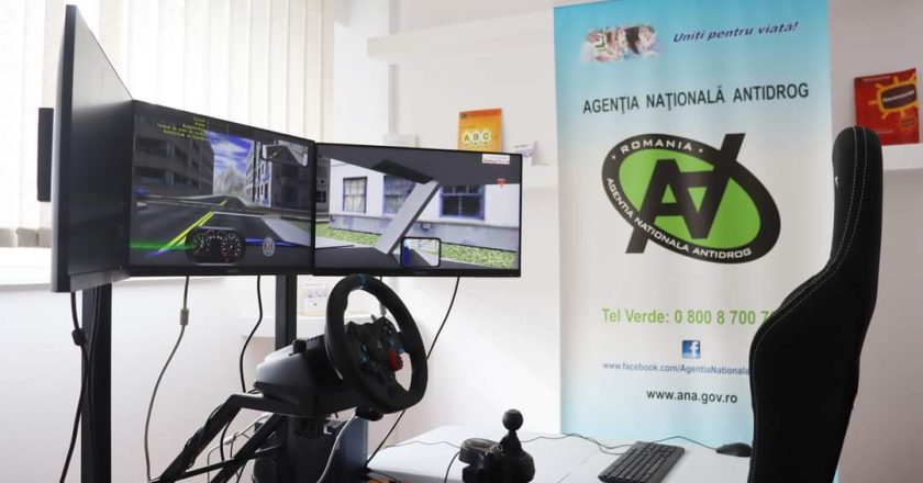 Premieră naţională: simulator auto cu ochelari care reproduc efectul consumului de droguri şi alcool