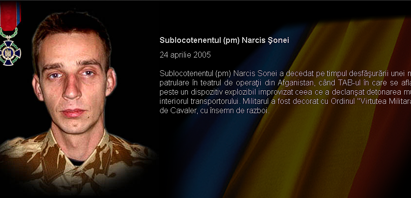 Eroii nu mor niciodată! Au trecut 18 ani de când s-a sacrificat pentru patrie.