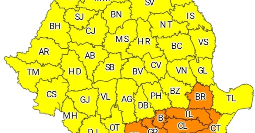 Cod galben de caniculă pentru Municipiul Tecuci, astăzi