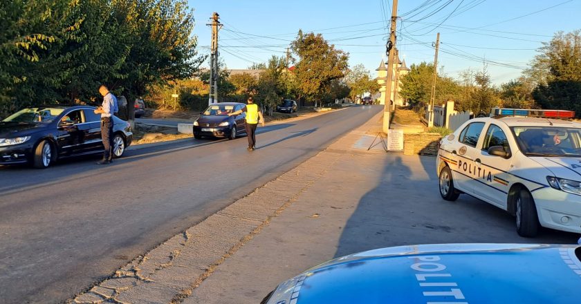 Femeie de 50 de ani prinsă beată la volan pe o stradă din comuna Umbrărești