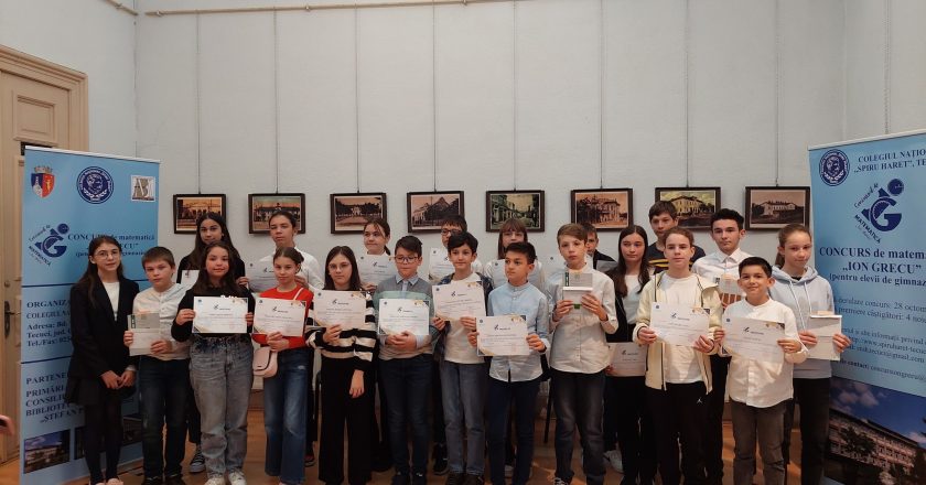 Concursul de matematică „Ion Grecu” a ajuns la final. Mai mulți elevi au fost premiați