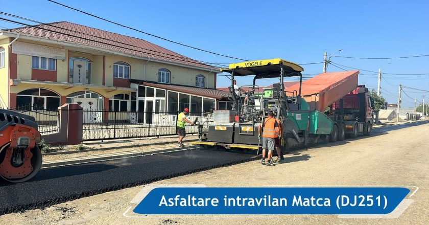 Continuă asfaltările în Comuna Matca