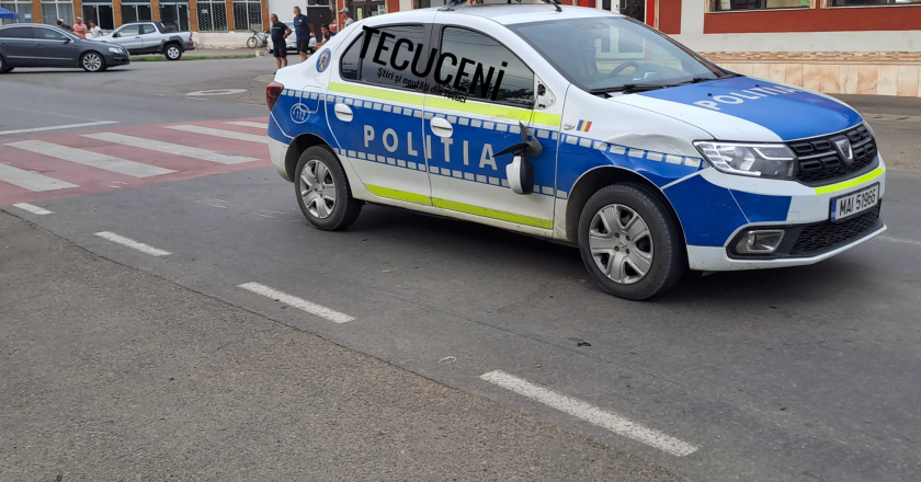 Pieton lovit grav de mașina poliției la Cudalbi