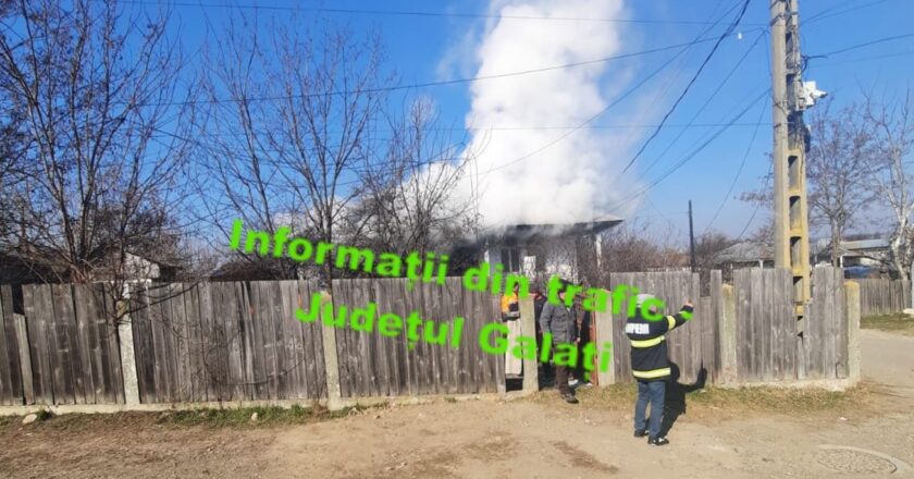 Incendiu la o casă din Corod. Pompierii au intervenit de urgență