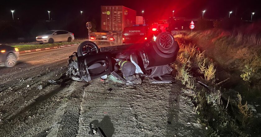 Accident rutier la intrarea în municipiul Tecuci