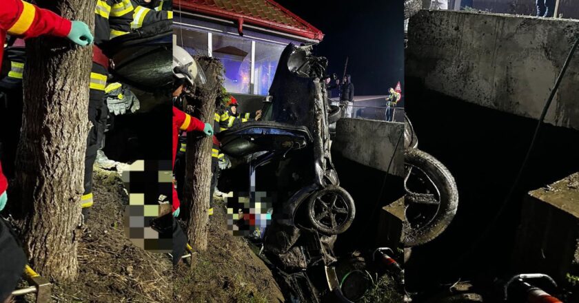 FOTO. 4 tineri au fost transportați la spital în urma unui accident rutier.