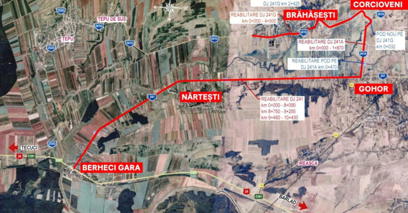 Contract de 111 milioane de lei pentru modernizarea axei rutiere Berheci – Nărtești – Gohor – Corcioveni – Brăhășești
